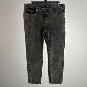 Eileen Fisher Petite Women's Size 12P Acid Wash Gray /Black Velvet